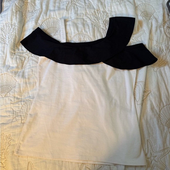 INC International Concepts Black and White Asymmetrical Top - Picture 13 of 13